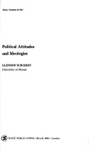 Cover of Political Attitudes and Ideologies