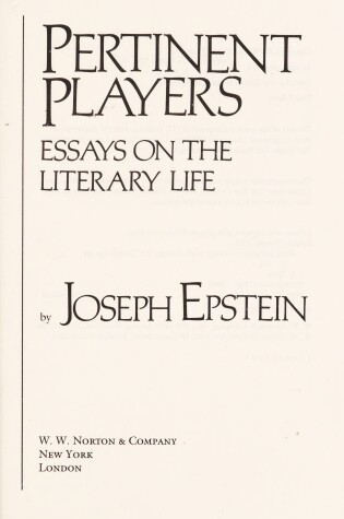 Cover of Pertinent Players
