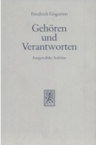 Cover of Gehoren Und Verantworten