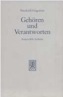 Book cover for Gehoren Und Verantworten