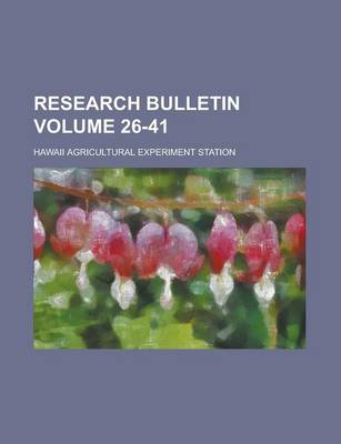 Book cover for Research Bulletin Volume 26-41