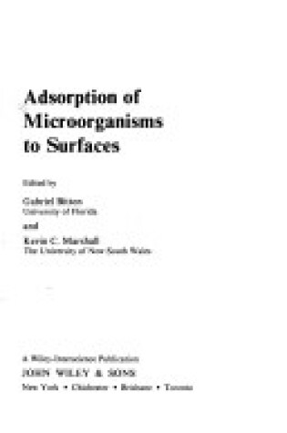 Cover of Adsorption of Microorganisms to Surfaces