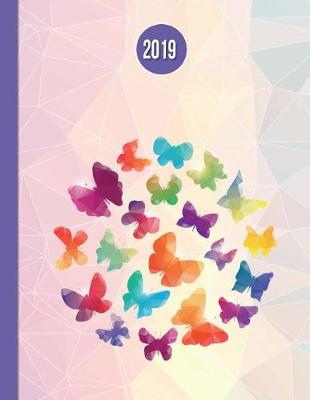Cover of 2019 Planner; Rainbow Crystal Butterflies