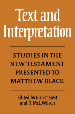 Cover of Text and Interpretation