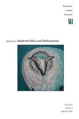 Book cover for Modernist Ethics and Posthumanism