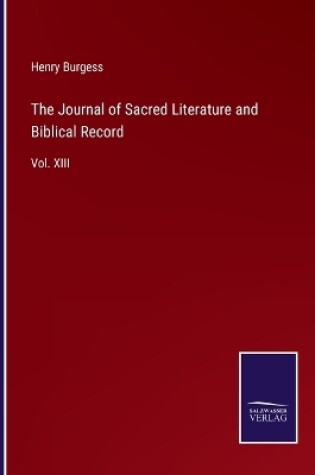 Cover of The Journal of Sacred Literature and Biblical Record