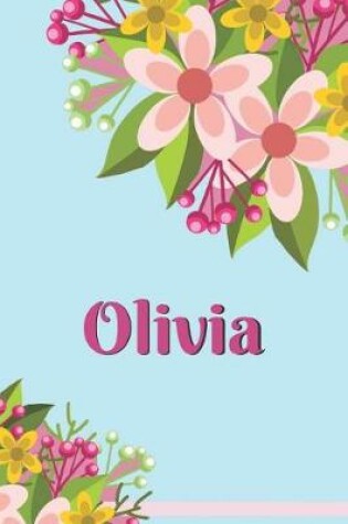 Cover of Olivia Personalized Blank Lined Journal Notebook