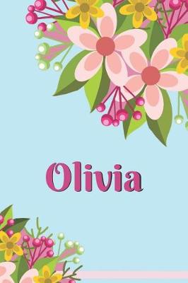 Book cover for Olivia Personalized Blank Lined Journal Notebook