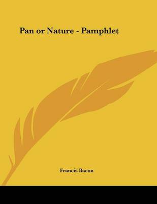 Book cover for Pan or Nature - Pamphlet