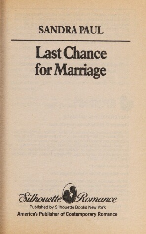 Cover of Last Chance for Marriage