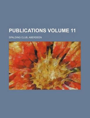 Book cover for Publications Volume 11