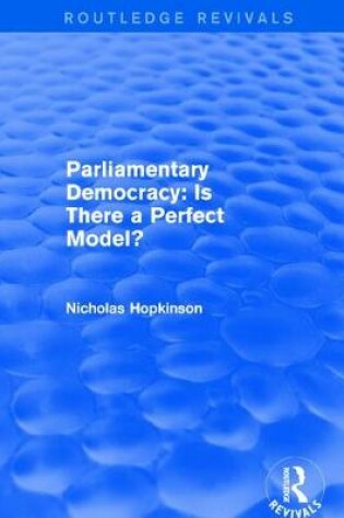 Cover of Parliamentary Democracy