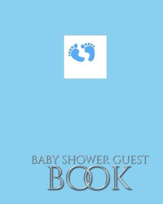 Book cover for Baby Boy Foot Prints Stylish Shower Guest Book