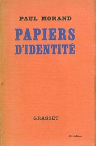 Cover of Papiers D'Identite