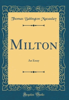 Book cover for Milton