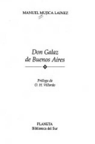 Cover of Don Galaz de Buenos Aires