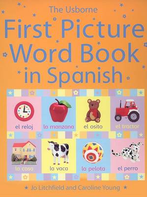 Book cover for The Usborne First Picture Word Book in Spanish