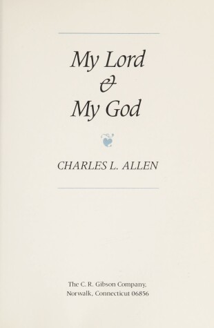 Book cover for My Lord and My God