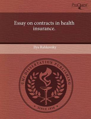 Book cover for Essay on Contracts in Health Insurance