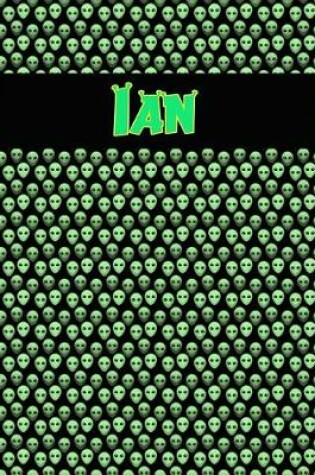 Cover of 120 Page Handwriting Practice Book with Green Alien Cover Ian