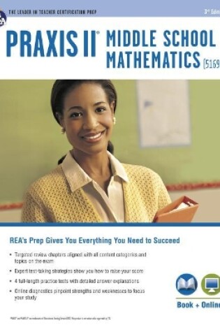 Cover of Praxis Middle School Mathematics (5169) Book + Online