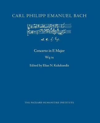 Book cover for Concerto in E Major, Wq 14