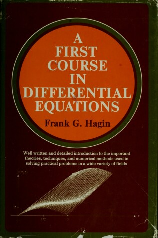 Cover of First Course in Differential Equations