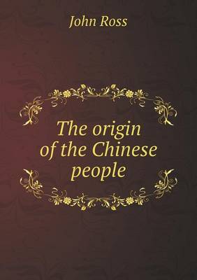 Book cover for The origin of the Chinese people