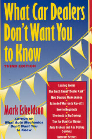 Cover of What Car Dealers Don't Want You to Know, 3rd Edition