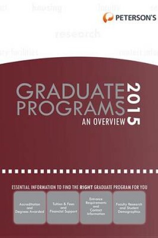 Cover of Graduate & Professional Programs: An Overview 2015
