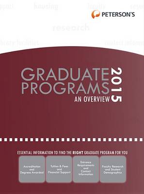 Book cover for Graduate & Professional Programs: An Overview 2015