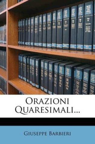 Cover of Orazioni Quaresimali...