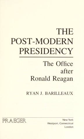 Book cover for The Post-modern Presidency