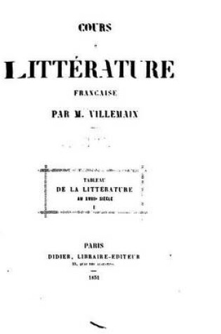 Cover of Cours de littérature française