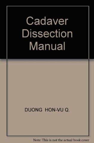 Cover of Cadaver Dissection Manual