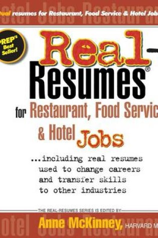 Cover of Real-Resumes for Restaurant, Food Service & Hotel Jobs