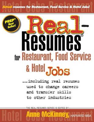 Book cover for Real-Resumes for Restaurant, Food Service & Hotel Jobs