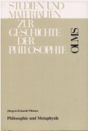 Book cover for Philosophie Und Metaphysik Teleologisches Und Spekulatives Denken in Geschichte Und Gegenwart