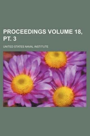 Cover of Proceedings Volume 18, PT. 3