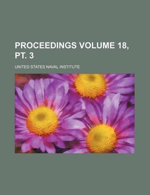 Book cover for Proceedings Volume 18, PT. 3