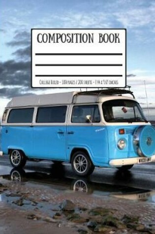 Cover of Retro VW Campervan at the Beach Composition Book