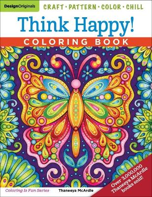 Book cover for Think Happy! Coloring Book