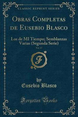 Book cover for Obras Completas de Eusebio Blasco, Vol. 17