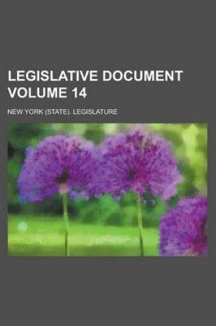 Cover of Legislative Document Volume 14