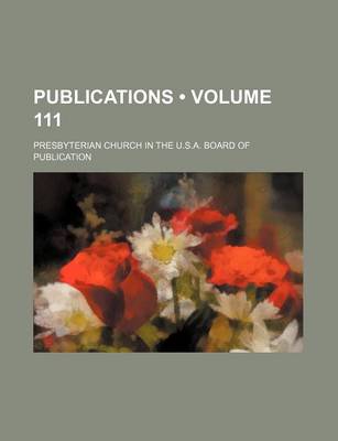 Book cover for Publications (Volume 111)