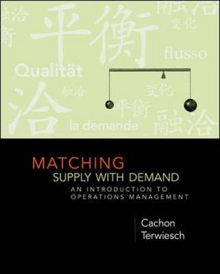 Book cover for Matching Supply with Demand