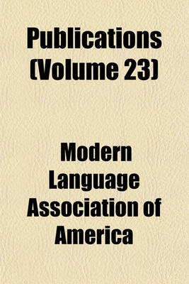 Book cover for Publications (Volume 23)