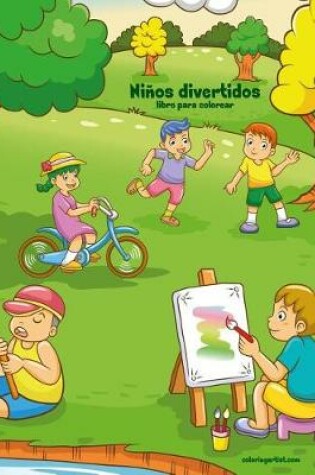 Cover of Niños divertidos libro para colorear 1