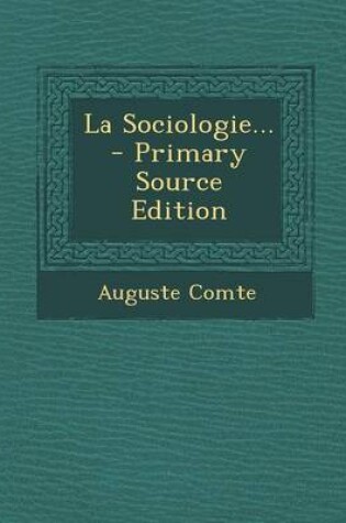 Cover of La Sociologie...