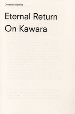 Book cover for On Kawara